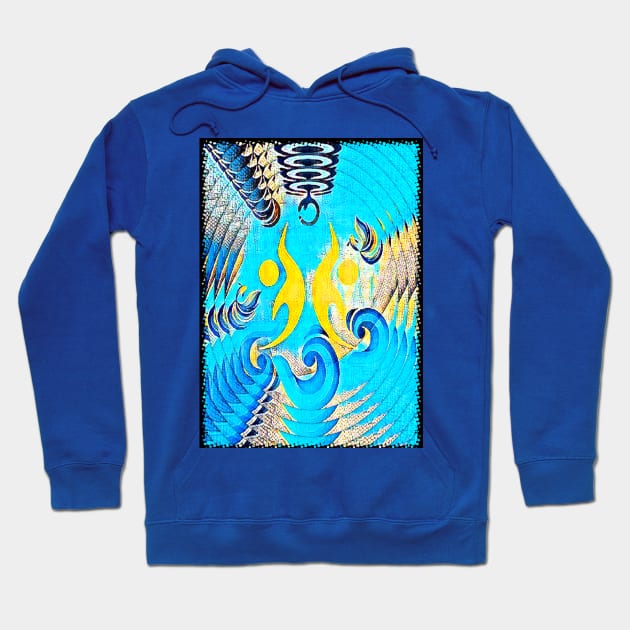 Free dive ocean abstract Hoodie by SilverPixieArt